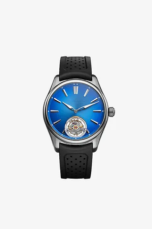H. Moser & Cie 3804-1208 Pioneer Tourbillon Stainless-steel and Rubber Automatic Watch