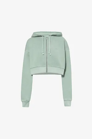 GymShark Logo-embossed Cotton-jersey Hoody