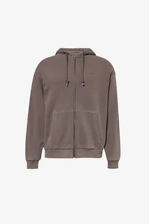 GymShark Everywear Comfort Logo-embossed Zip-fastened Cotton-jersey Hoody
