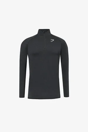 GymShark Vital Seamless Logo-print Half-zip Woven Top
