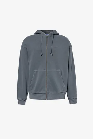 GymShark Everywear Comfort Logo-embossed Zip-fastened Cotton-jersey Hoody