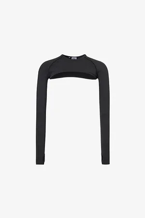 GymShark Vital Seamless Logo-print Stretch-jersey Shrug