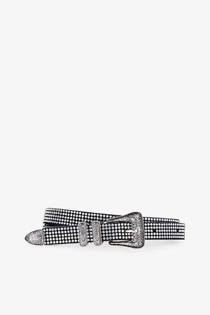 The Kooples Rhinestone-embellished Western Leather Belt