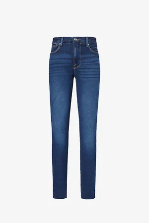 GOOD AMERICAN Good Legs Skinny-leg Mid-rise Cropped Stretch-denim Jeans