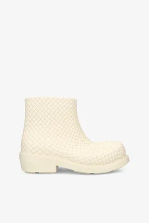 Bottega Veneta Fireman Intrecciato Rubber Ankle Boots