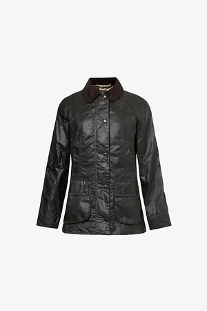 Barbour Beadnell Tartan-lined Waxed-cotton Jacket