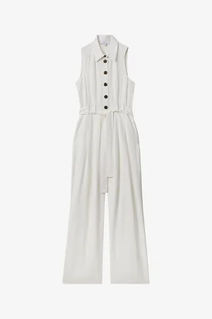 Reiss Perla Belted Woven Jumpsuit