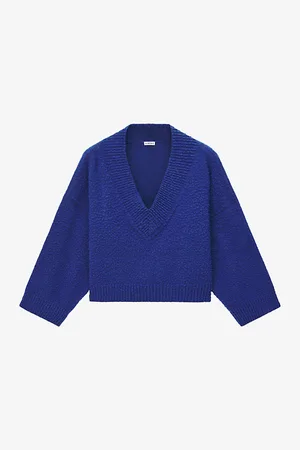 Loewe V-neck Cropped Wool-blend Jumper