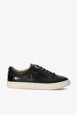 Dune Elodic Logo-embossed Faux-leather Low-top Trainers