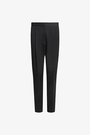 AllSaints Nellie Pleated Tapered-leg Mid-rise Stretch-woven Trousers