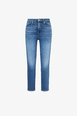 GOOD AMERICAN Good Waist Slim-leg High-rise Stretch-denim Jeans