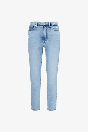 GOOD AMERICAN Good Waist Slim-leg High-rise Stretch-organic Denim Jeans