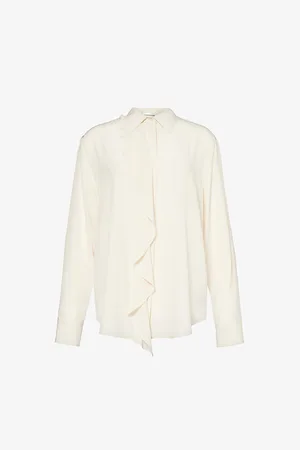 Victoria Beckham Ruffle-trim Silk Blouse