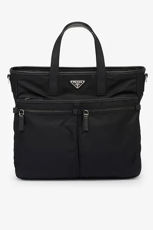 Prada Re-nylon Saffiano Leather and Recycled-nylon Tote Bag