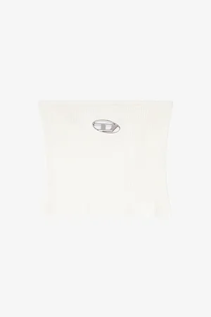 Diesel M-calrksvillex Logo-plaque Strapless Knitted Top