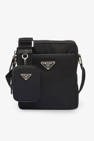 Prada Re-nylon Saffiano Leather and Recycled-nylon Shoulder Bag