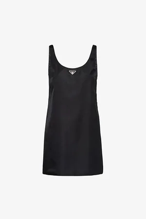 Prada Re-nylon Logo-plaque Mini Dress