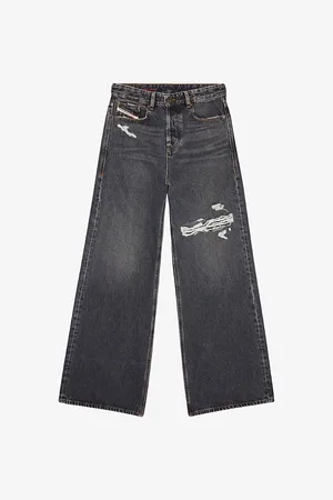Diesel 1996 D-sire Distressed Wide-leg Low-rise Jeans