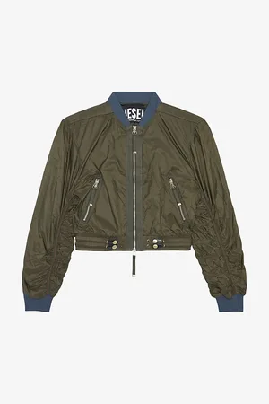 Diesel G-noak Ruched Shell Bomber Jacket
