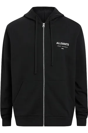 AllSaints Underground Logo-print Relaxed-fit Organic-cotton Hoody