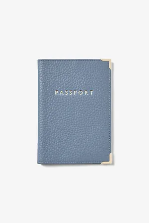 ASPINAL OF LONDON Logo-embossed Grained-leather Passport Cover