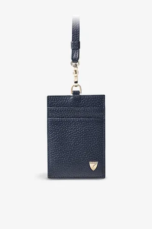 ASPINAL OF LONDON Logo-badge Leather Lanyard Card Holder