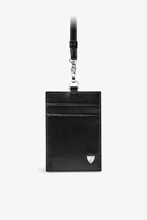 ASPINAL OF LONDON Logo-badge Leather Lanyard Card Holder