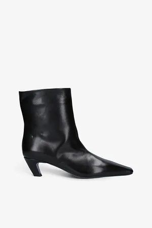 Khaite Arizona Leather Ankle Boots