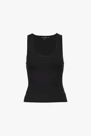 GOOD AMERICAN Heritage Ribbed Stretch-cotton Top