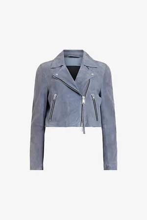 AllSaints Dalby Cropped Suede Biker Jacket