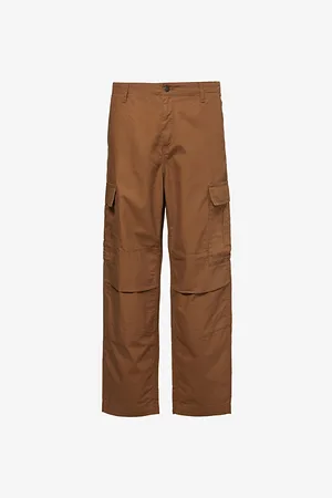 Carhartt Brand-appliqué Straight-leg Cotton Cargo Trousers