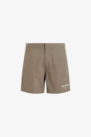 AllSaints Underground Logo-print Recycled-polyamide Swim Shorts