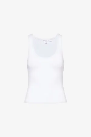 GOOD AMERICAN Heritage Ribbed Stretch-cotton Top