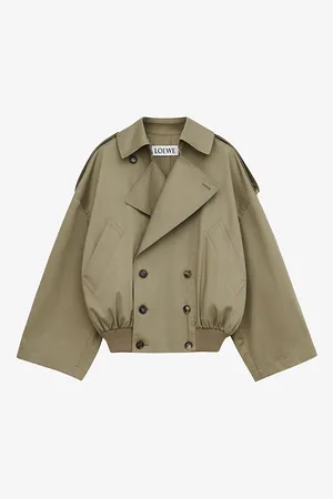 Loewe Balloon Double-breasted Stretch-cotton Jacket