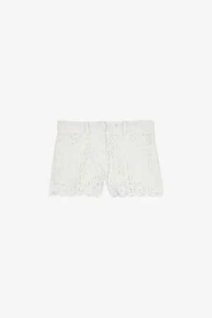 The Kooples Guipure Mid-rise Cotton Shorts