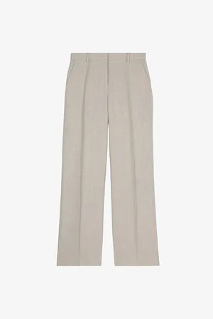 The Kooples Oversized High-rise Linen Trousers