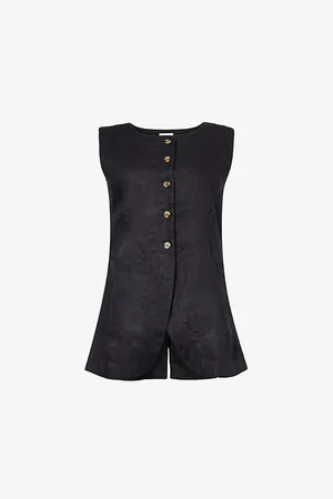 POSSE Emma Button-down Linen Waistcoat