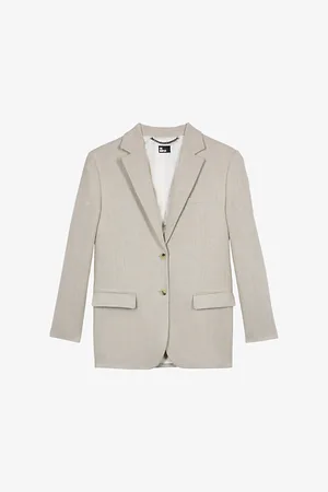 The Kooples Oversized Notched-lapel Linen Jacket