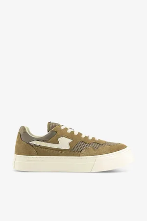Stepney Workers Club Pearl S Strike Suede and Mesh Low-top Trainers