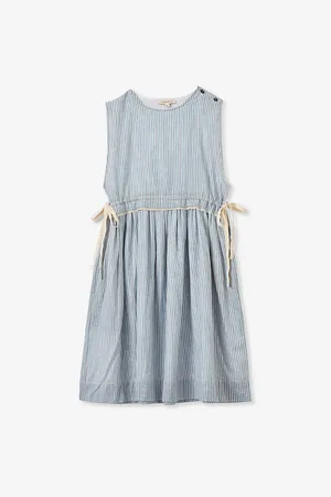 Caramel Colima Floral-print Side-tie Cotton Dress 3-12 Years