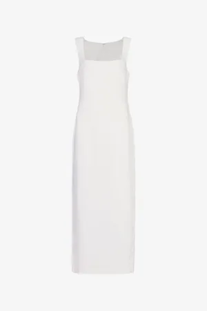 POSSE Alice Square-neck Linen Midi Dress