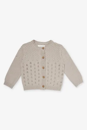 The Little Tailor Chunky-knit Button-down Cotton Cardigan 3-24 Months