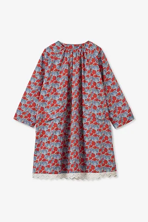 Caramel Malika Pocket-embroidered Cotton Mini Dress 3-12 Years