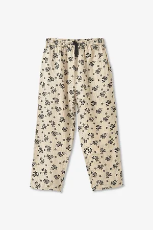 Caramel Elderberry Floral-print Cotton Trousers 3-12 Years