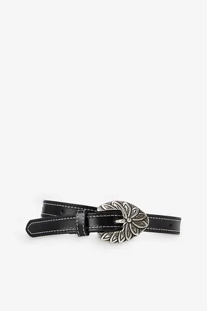 The Kooples Flower-engraved Leather Belt