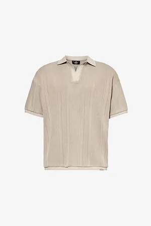 Represent Short-sleeved Relaxed-fit Cotton Knitted Polo Shirt