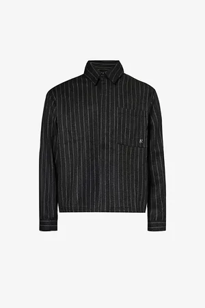 Represent Branded-hardware Striped Wool-blend Shirt