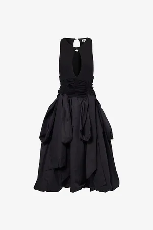 Amy Lynn Bodhi Round-neck Stretch-cotton Midi Dress