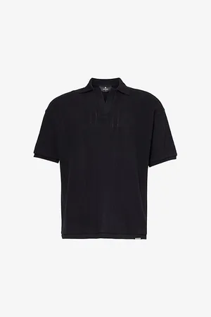 Represent Short-sleeved Relaxed-fit Cotton Knitted Polo Shirt
