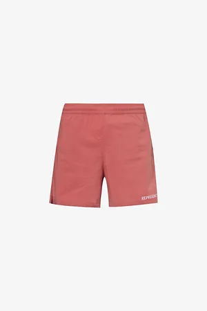 Represent Brand-embroidered Regular-fit Cotton-blend Shorts
